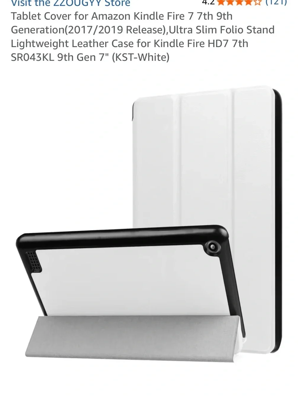 White Tablet Smart Cover Case - Compatible Accessory